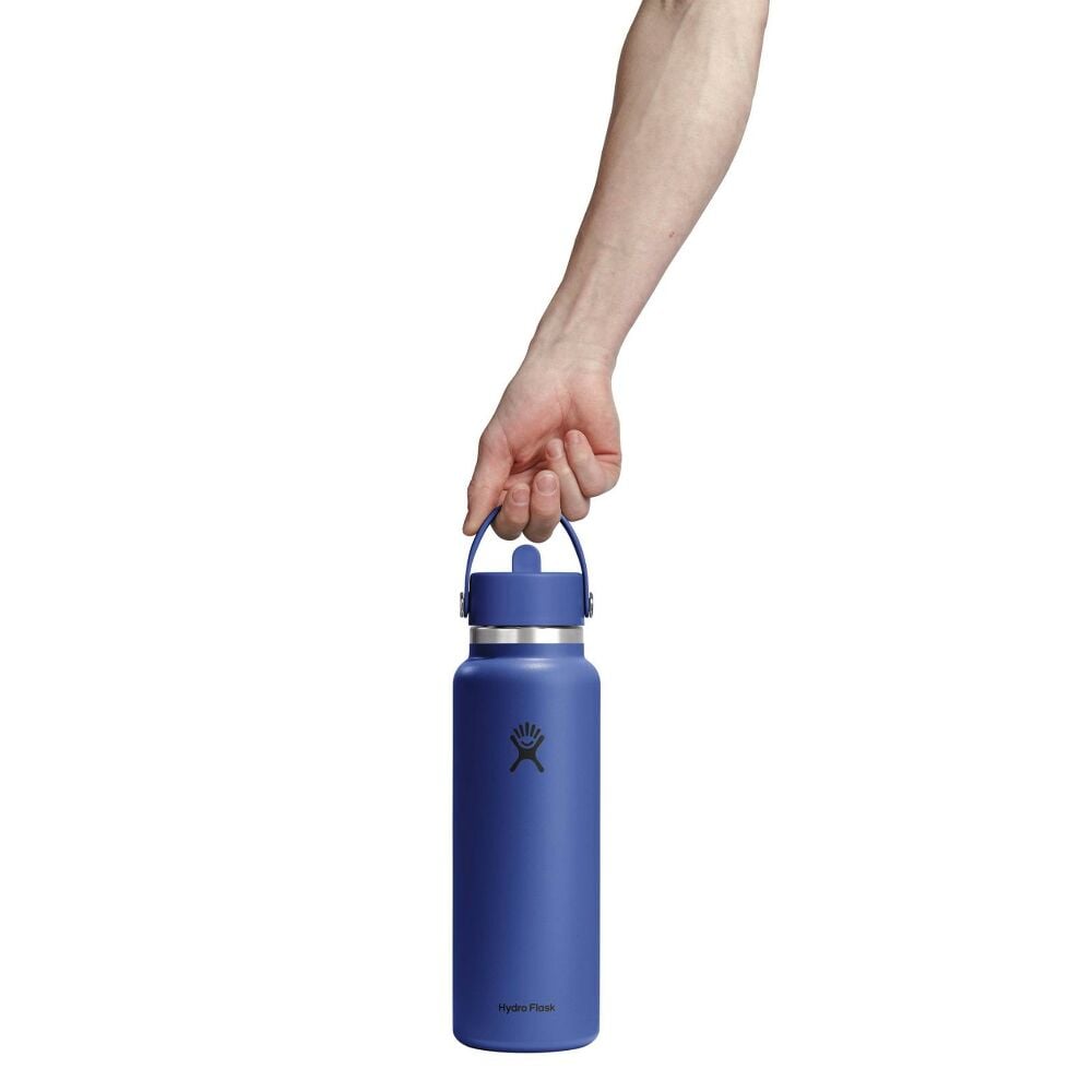 40 oz Wide Mouth with Flex Straw Cap - Capri Blue